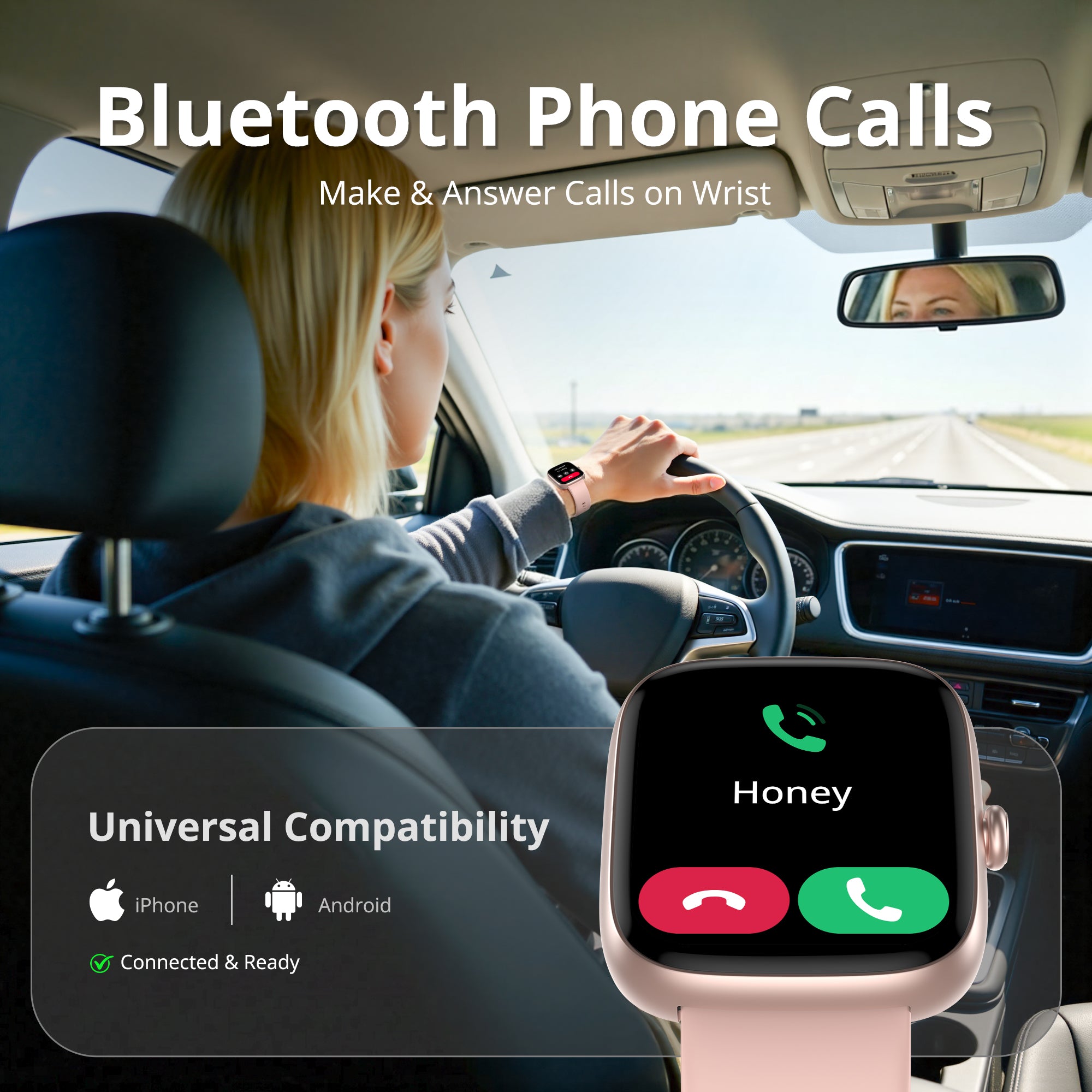 BlazeChip Smart Watch for Women, 1.83" HD Touchscreen Fitness Tracker, Bluetooth Calling, 110+ Sports Modes, Heart Rate SpO2 Sleep Monitor, DIY Dial, IP67 Waterproof, Compatible with Android & iOS