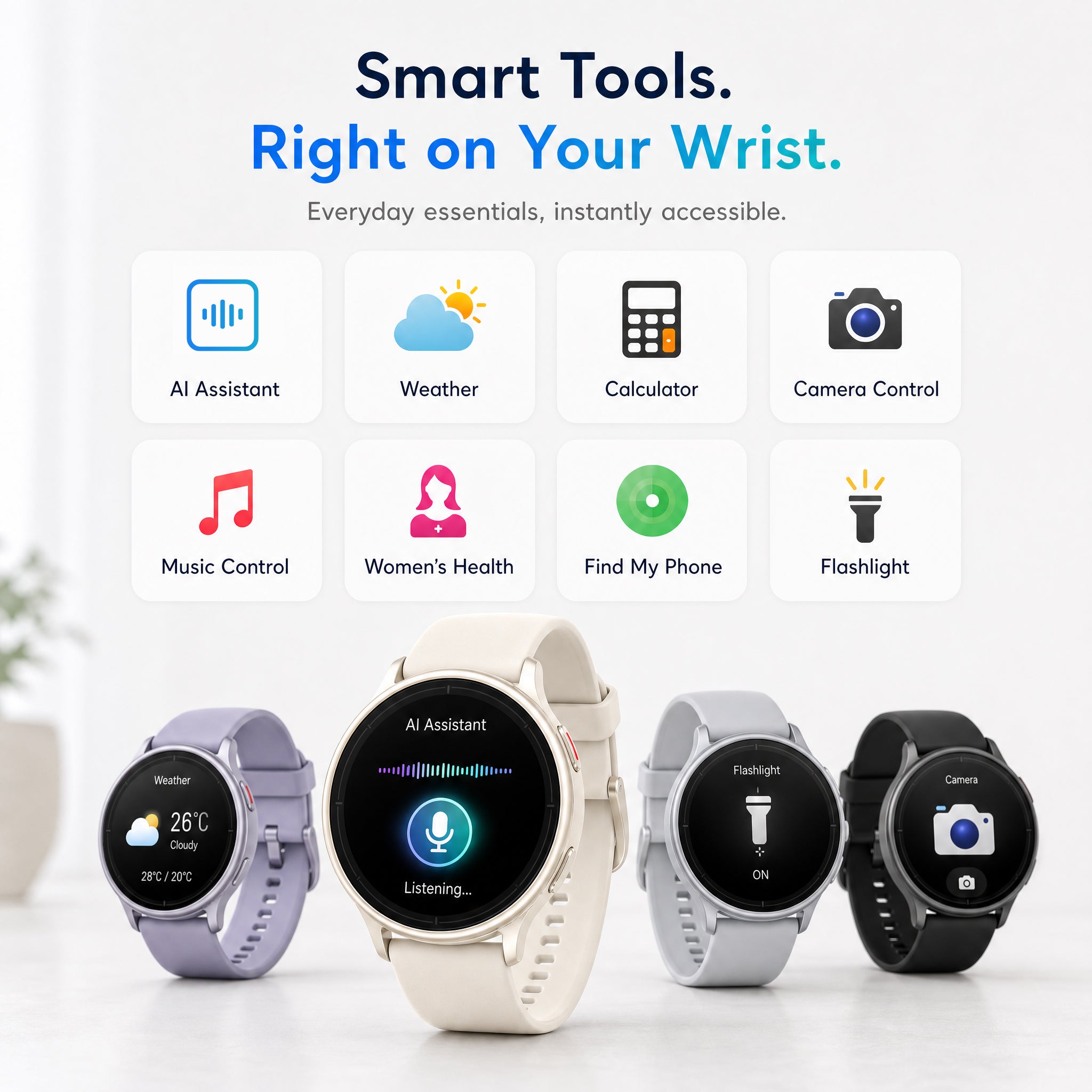 BlazeChip Smart Watch for Women (Answer/Make Call), 1.65" HD Fitness Tracker with Heart Rate/SpO2/Sleep Monitor, Pedometer, 110+ Sports Modes, 3ATM Waterproof, 7-Day Battery, for iOS Android