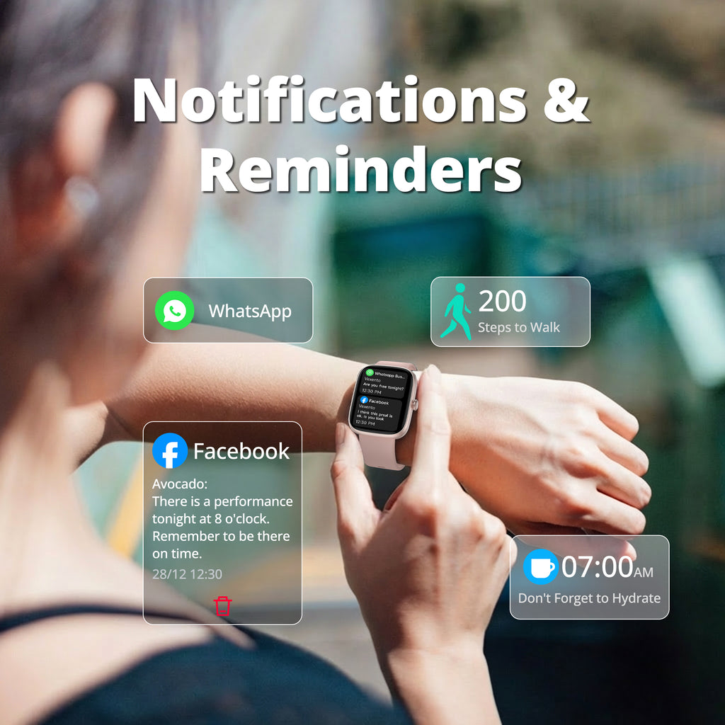 BlazeChip Smart Watch for Women, 1.83" HD Touchscreen Fitness Tracker, Bluetooth Calling, 110+ Sports Modes, Heart Rate SpO2 Sleep Monitor, DIY Dial, IP67 Waterproof, Compatible with Android & iOS
