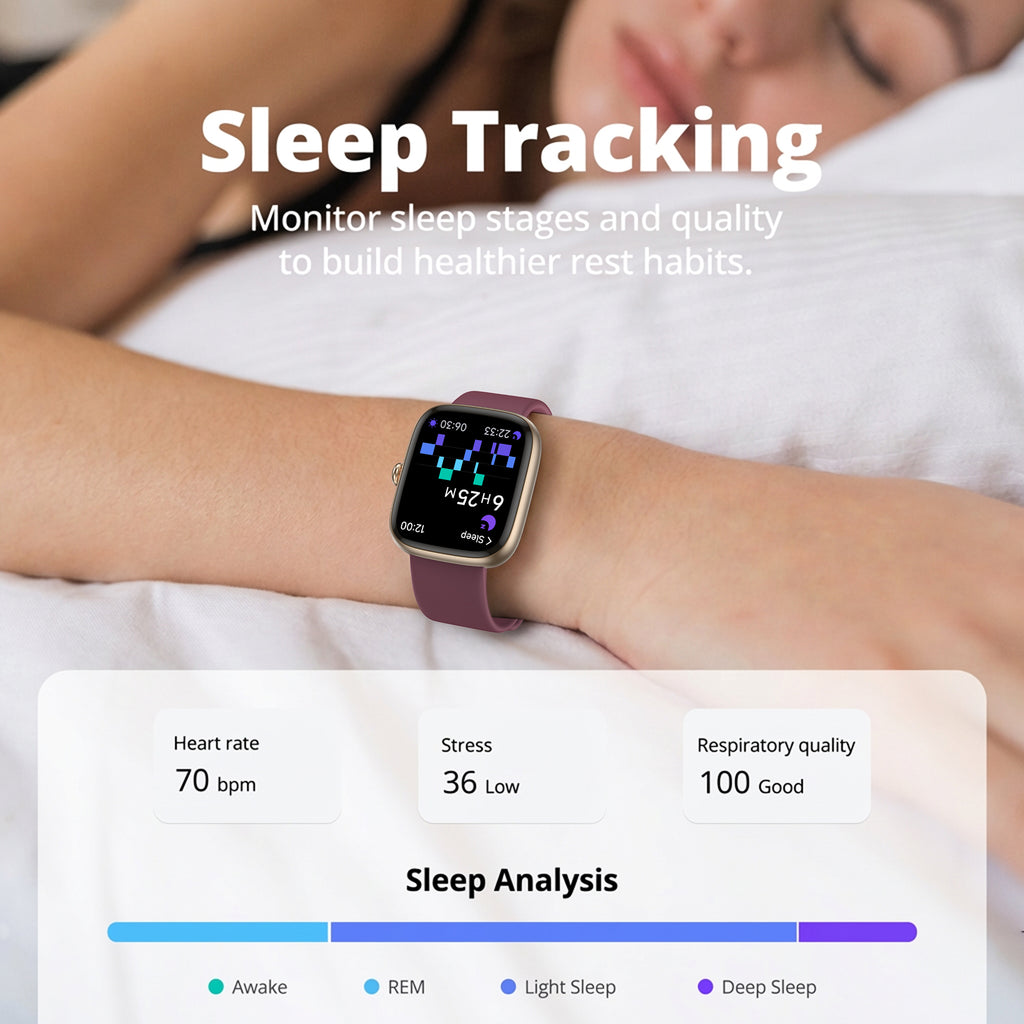 Smart Watch for Women, 1.83" HD Touchscreen Fitness Tracker, Bluetooth Calling, 110+ Sports Modes, Heart Rate SpO2 Sleep Monitor, DIY Dial, IP67 Waterproof, Compatible with Android & iOS