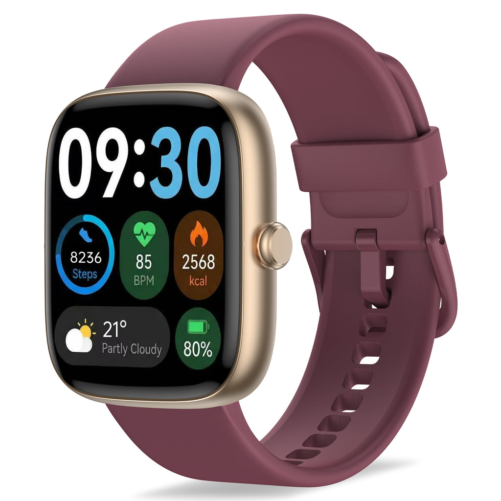 Smart Watch for Women, 1.83" HD Touchscreen Fitness Tracker, Bluetooth Calling, 110+ Sports Modes, Heart Rate SpO2 Sleep Monitor, DIY Dial, IP67 Waterproof, Compatible with Android & iOS