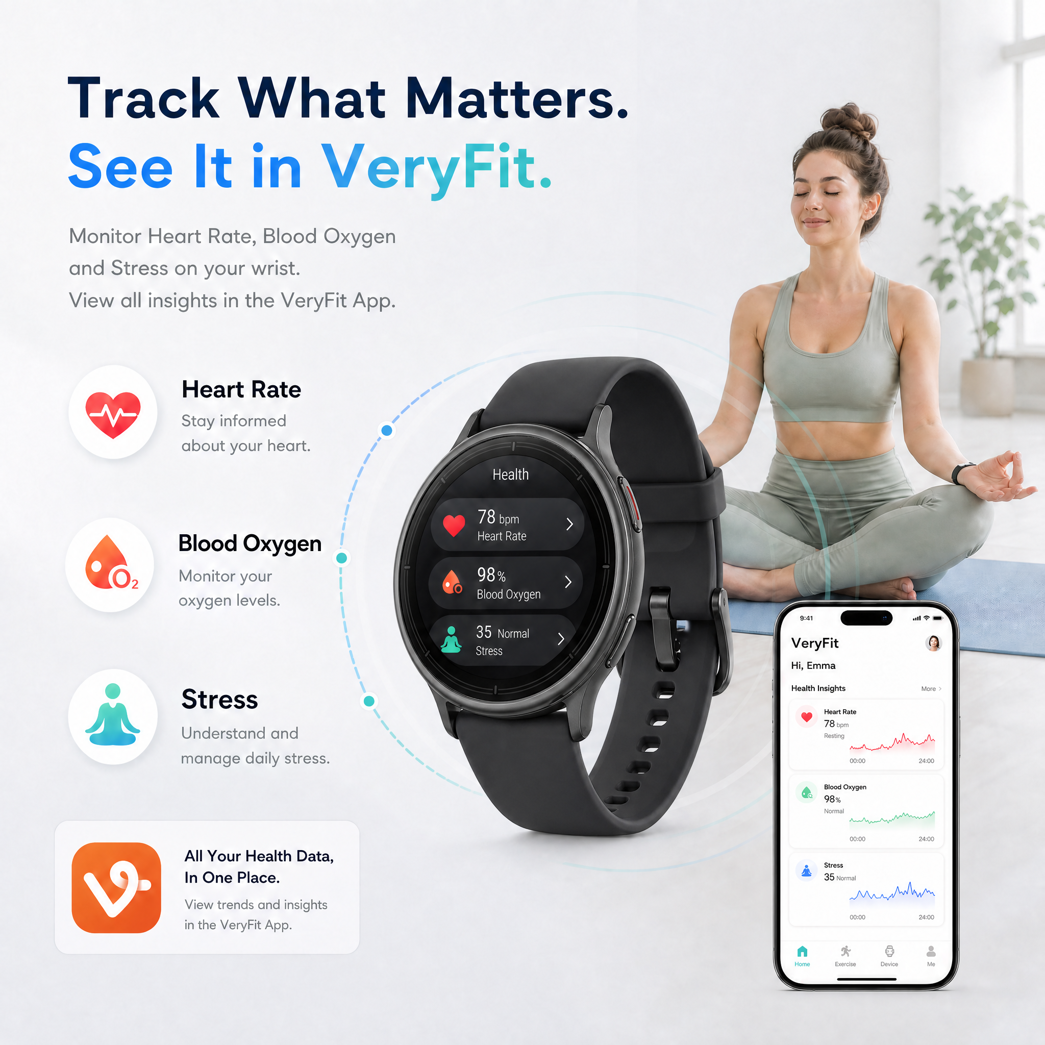 BlazeChip Smart Watch for Men Women (Answer/Make Call), 1.65" HD Fitness Tracker with Heart Rate/SpO2/Sleep Monitor, Pedometer, 110+ Sports Modes, 3ATM Waterproof, 7-Day Battery, for iOS Android